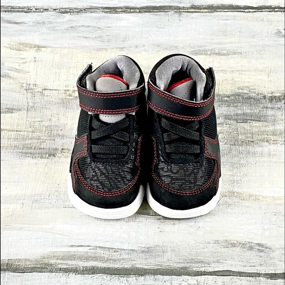Air Jordan Baby Sneakers High Top Black Red Baby Jordan Basketball Shoe 3c - Picture 10 of 16